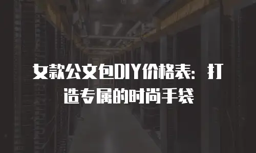 女款公文包DIY价格表：打造专属的时尚手袋
