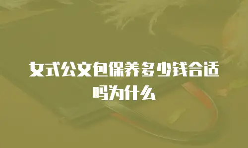 女式公文包保养多少钱合适吗为什么