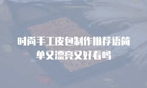 时尚手工皮包制作推荐语简单又漂亮又好看吗
