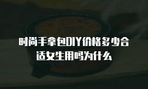 时尚手拿包DIY价格多少合适女生用吗为什么