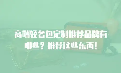 高端轻奢包定制推荐品牌有哪些？推荐这些东西！