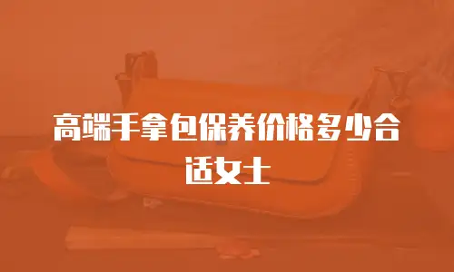 高端手拿包保养价格多少合适女士