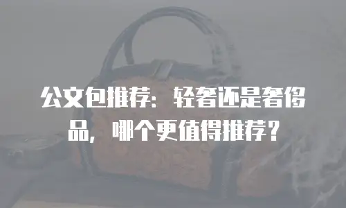 公文包推荐：轻奢还是奢侈品，哪个更值得推荐？