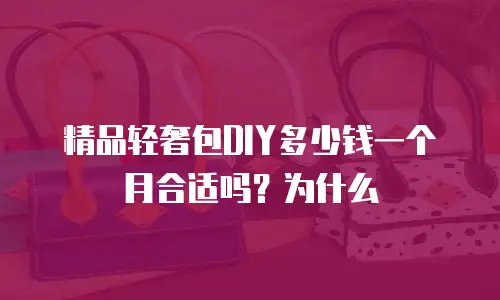 精品轻奢包DIY多少钱一个月合适吗？为什么