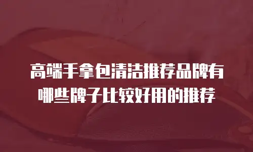 高端手拿包清洁推荐品牌有哪些牌子比较好用的推荐