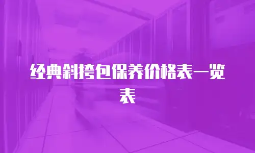 经典斜挎包保养价格表一览表