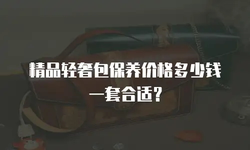 精品轻奢包保养价格多少钱一套合适？