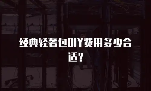 经典轻奢包DIY费用多少合适？