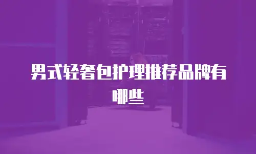 男式轻奢包护理推荐品牌有哪些