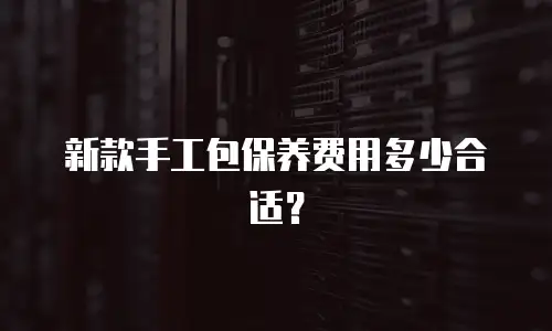 新款手工包保养费用多少合适？