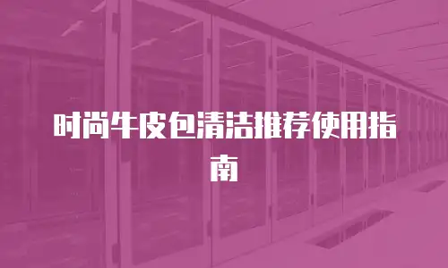 时尚牛皮包清洁推荐使用指南