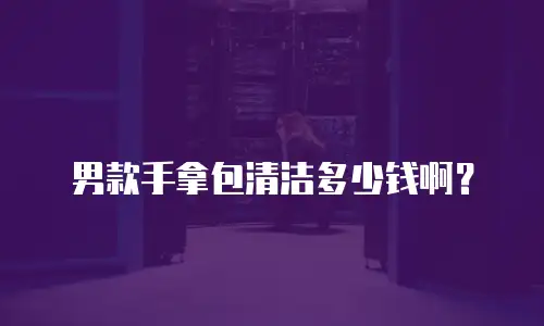 男款手拿包清洁多少钱啊？