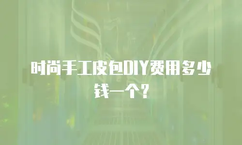 时尚手工皮包DIY费用多少钱一个？