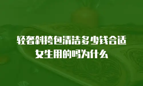 轻奢斜挎包清洁多少钱合适女生用的吗为什么