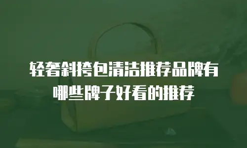 轻奢斜挎包清洁推荐品牌有哪些牌子好看的推荐