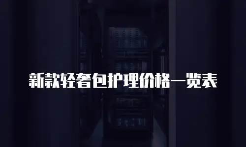 新款轻奢包护理价格一览表