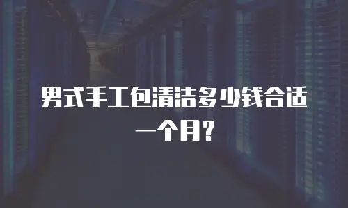 男式手工包清洁多少钱合适一个月？