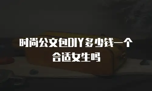 时尚公文包DIY多少钱一个合适女生吗