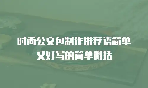 时尚公文包制作推荐语简单又好写的简单概括