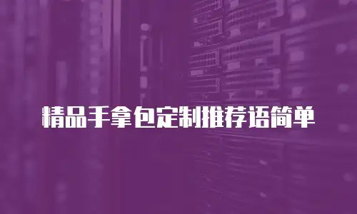 精品手拿包定制推荐语简单