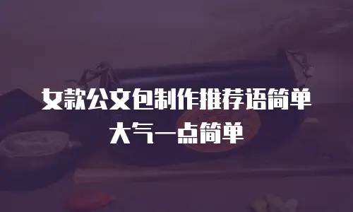 女款公文包制作推荐语简单大气一点简单