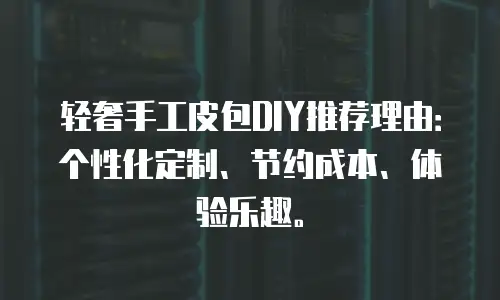 轻奢手工皮包DIY推荐理由：个性化定制、节约成本、体验乐趣。