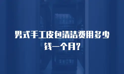 男式手工皮包清洁费用多少钱一个月？