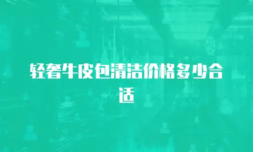 轻奢牛皮包清洁价格多少合适