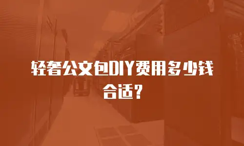 轻奢公文包DIY费用多少钱合适？