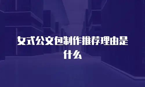 女式公文包制作推荐理由是什么