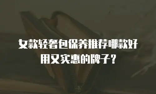 女款轻奢包保养推荐哪款好用又实惠的牌子？