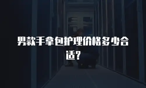 男款手拿包护理价格多少合适？