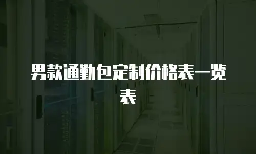 男款通勤包定制价格表一览表