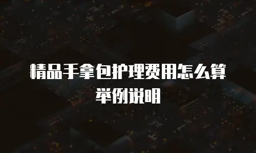 精品手拿包护理费用怎么算举例说明