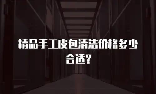精品手工皮包清洁价格多少合适？