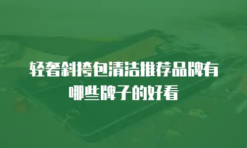 轻奢斜挎包清洁推荐品牌有哪些牌子的好看