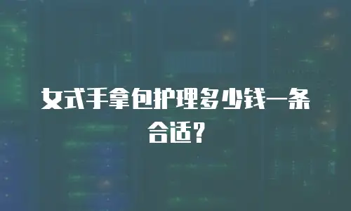 女式手拿包护理多少钱一条合适？