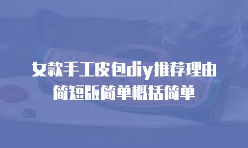 女款手工皮包diy推荐理由简短版简单概括简单