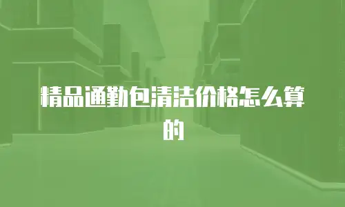 精品通勤包清洁价格怎么算的
