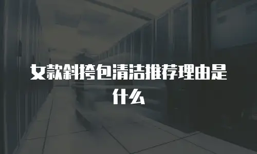 女款斜挎包清洁推荐理由是什么