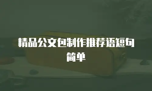 精品公文包制作推荐语短句简单