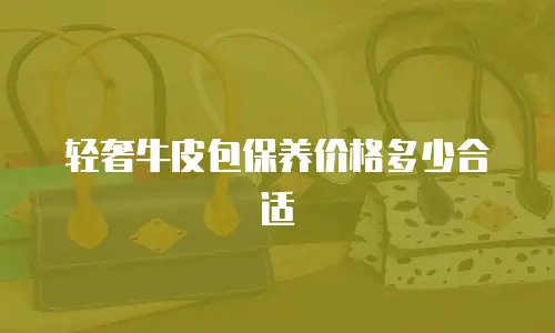 轻奢牛皮包保养价格多少合适