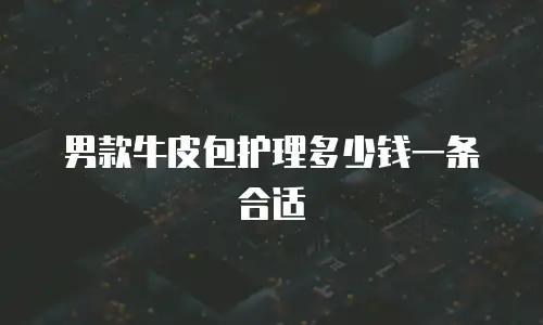男款牛皮包护理多少钱一条合适