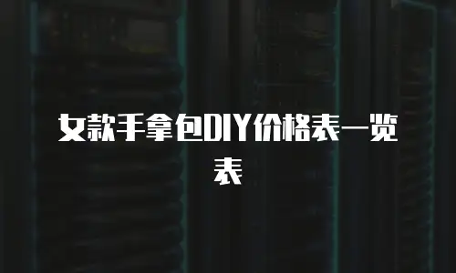 女款手拿包DIY价格表一览表