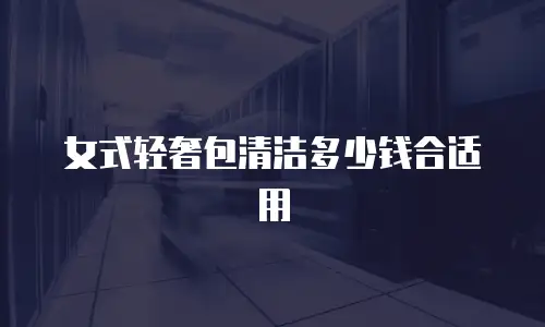 女式轻奢包清洁多少钱合适用