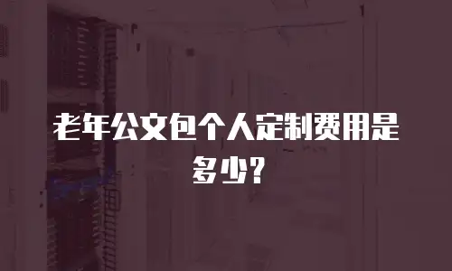 老年公文包个人定制费用是多少？