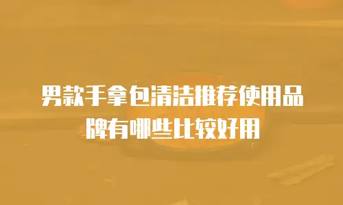 男款手拿包清洁推荐使用品牌有哪些比较好用