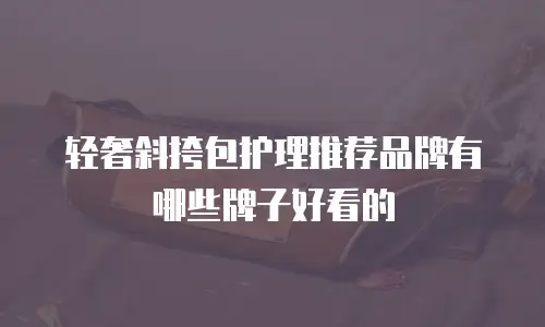 轻奢斜挎包护理推荐品牌有哪些牌子好看的