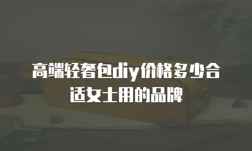 高端轻奢包diy价格多少合适女士用的品牌