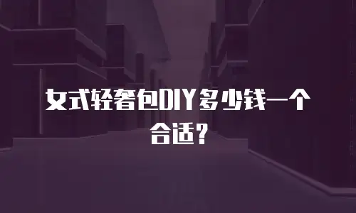 女式轻奢包DIY多少钱一个合适？